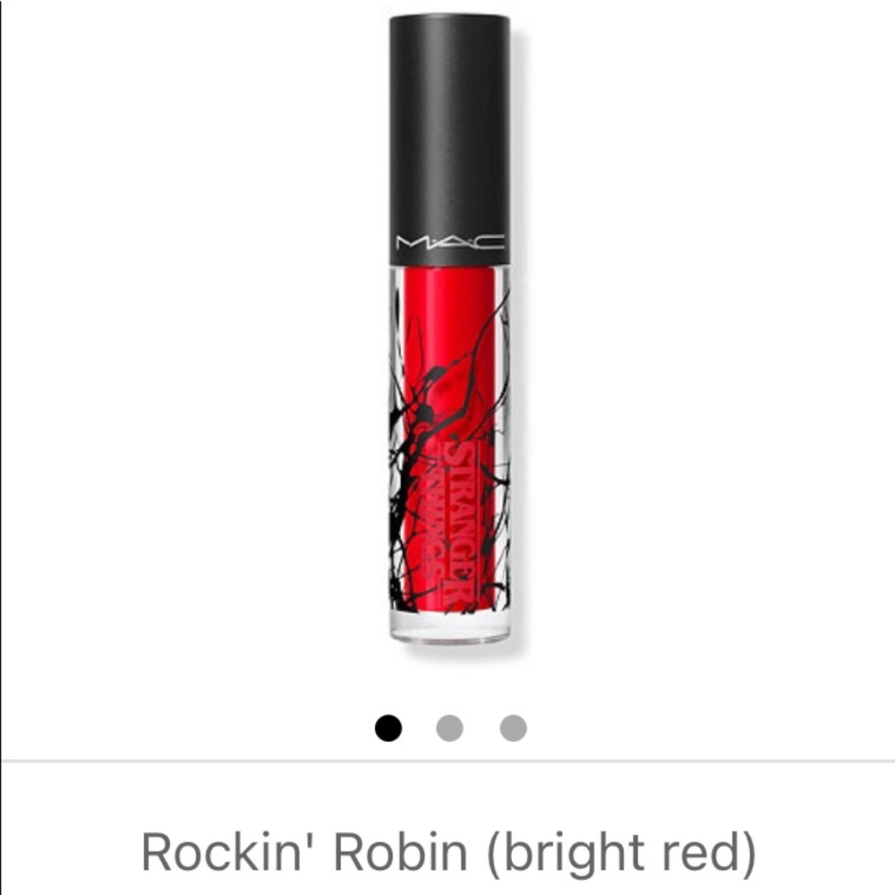 NIB MAC Stranger Things Lipglass Rockin’ Robin Red